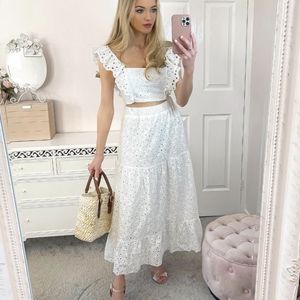 ZARA NWT EMBROIDERED MIDI SKIRT WHITE